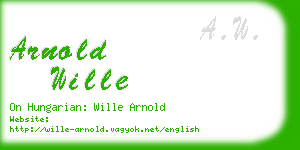 arnold wille business card